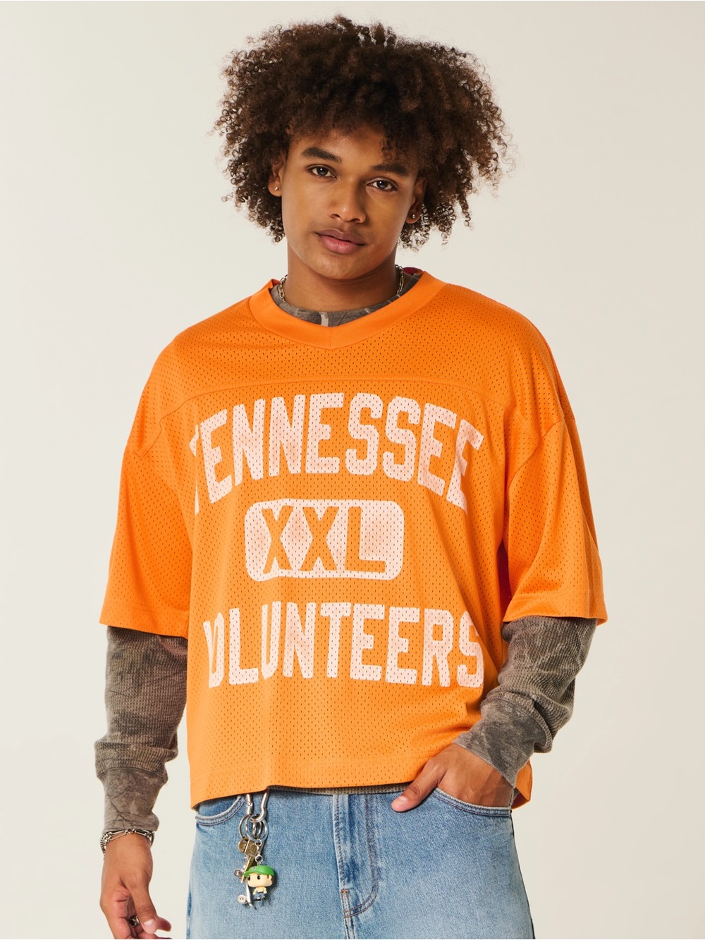 Hollister Orange Mesh Tennessee Volunteers Graphic Tee